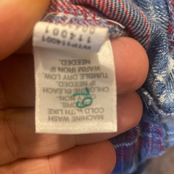 J. Jill Red and Blue Plaid Long Sleeve Button-Up Shirt/dress L oversized - Picture 4 of 9